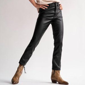 Free People - Rebel At Heart Vegan Slim Pants in Black